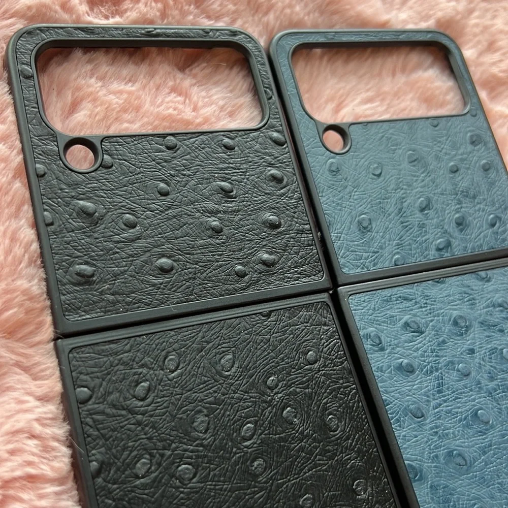 For Samsung galaxy z flip 4 5G phone case genuine leather